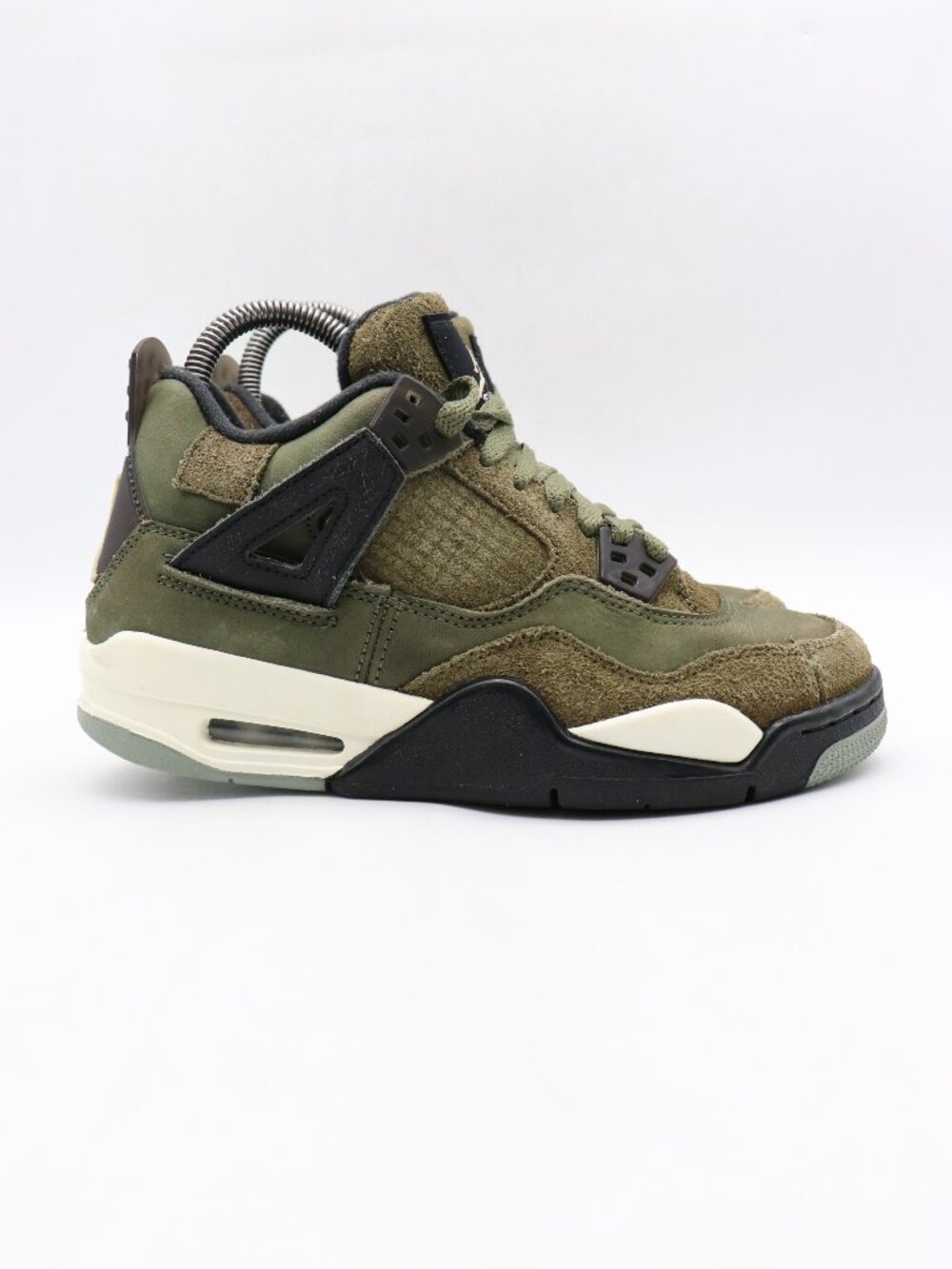 Nike Air Jordan 4 Craft Olive Youth 5 Women’s 6.5 Suede Sneakers FB9928-200